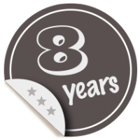 Eight-year membership badge